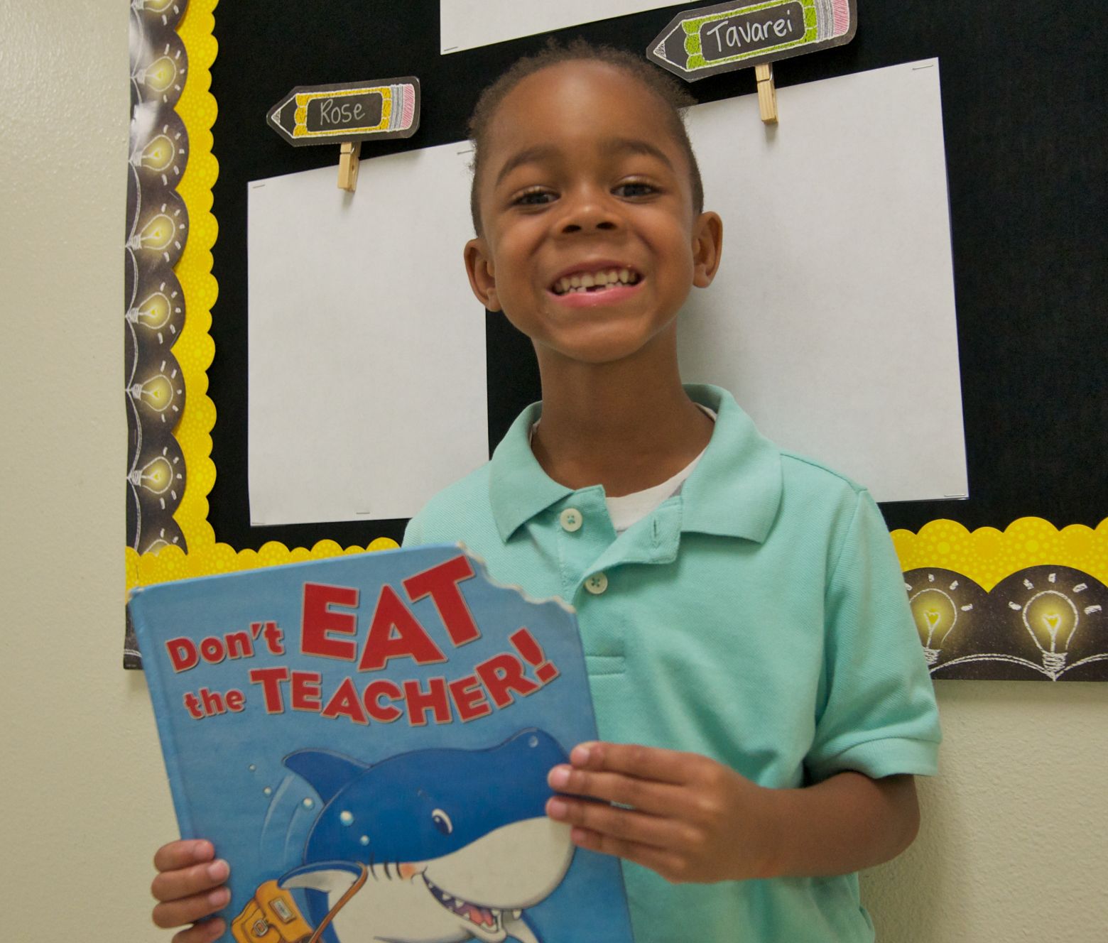 Cedar Valley Elementary first-grader Tavarei Robertson